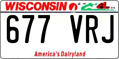 WI license plate 677VRJ