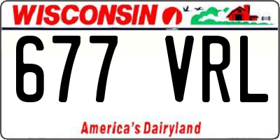 WI license plate 677VRL
