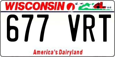 WI license plate 677VRT