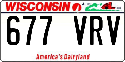 WI license plate 677VRV