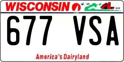 WI license plate 677VSA