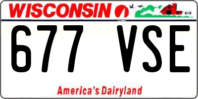 WI license plate 677VSE