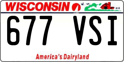 WI license plate 677VSI