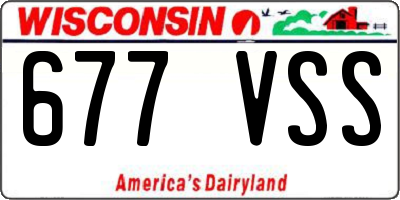 WI license plate 677VSS