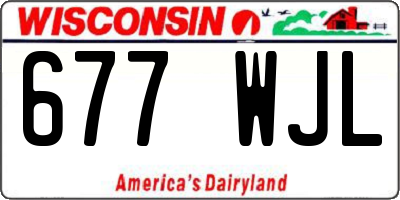 WI license plate 677WJL