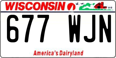 WI license plate 677WJN