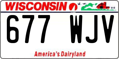 WI license plate 677WJV