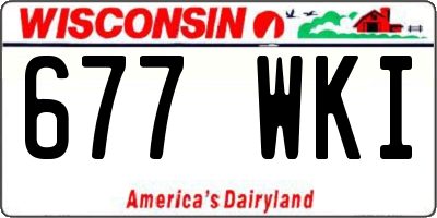 WI license plate 677WKI
