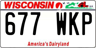 WI license plate 677WKP
