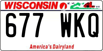 WI license plate 677WKQ
