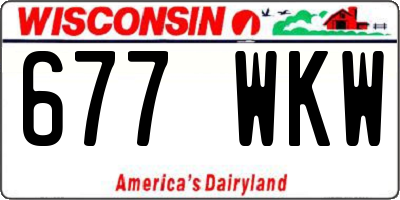WI license plate 677WKW