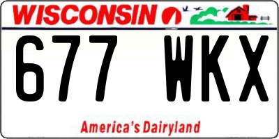 WI license plate 677WKX