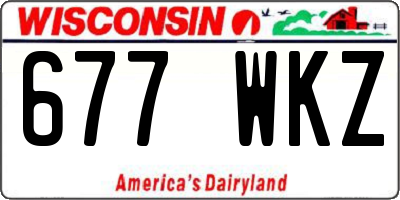 WI license plate 677WKZ