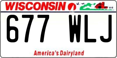 WI license plate 677WLJ