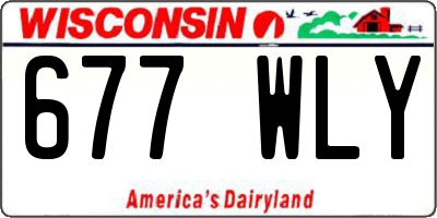 WI license plate 677WLY