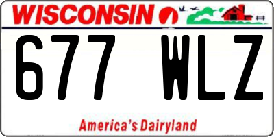 WI license plate 677WLZ