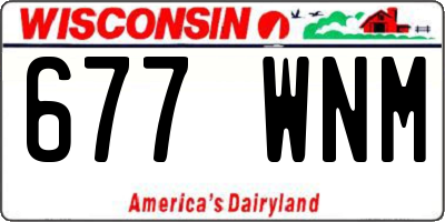 WI license plate 677WNM
