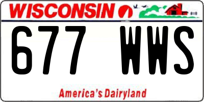 WI license plate 677WWS