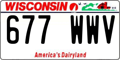 WI license plate 677WWV