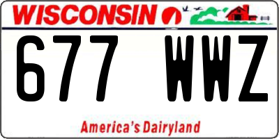 WI license plate 677WWZ