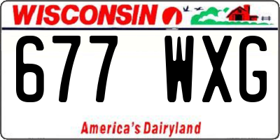 WI license plate 677WXG