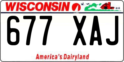WI license plate 677XAJ