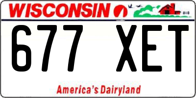 WI license plate 677XET