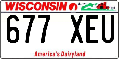 WI license plate 677XEU