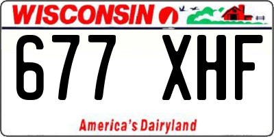 WI license plate 677XHF
