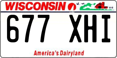 WI license plate 677XHI