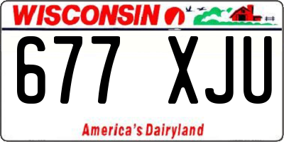 WI license plate 677XJU