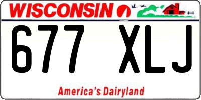WI license plate 677XLJ
