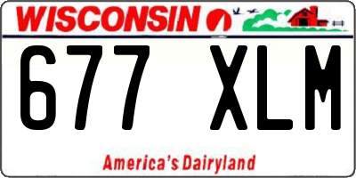 WI license plate 677XLM