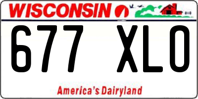 WI license plate 677XLO