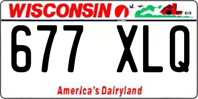 WI license plate 677XLQ