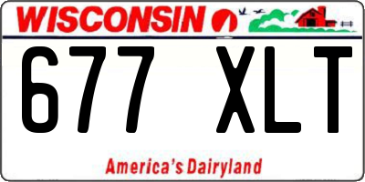 WI license plate 677XLT