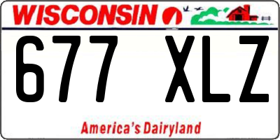 WI license plate 677XLZ