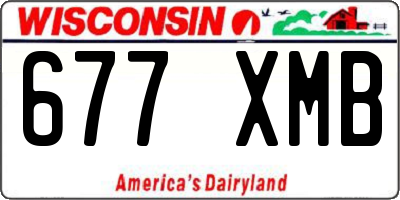 WI license plate 677XMB