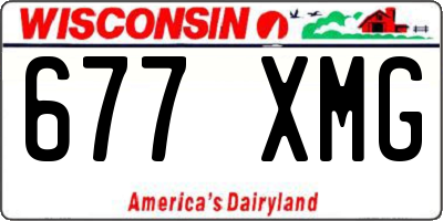 WI license plate 677XMG