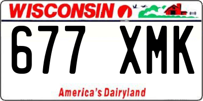 WI license plate 677XMK