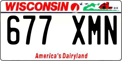 WI license plate 677XMN