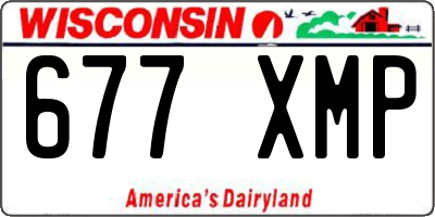 WI license plate 677XMP