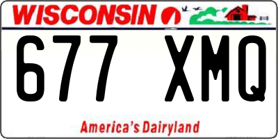 WI license plate 677XMQ