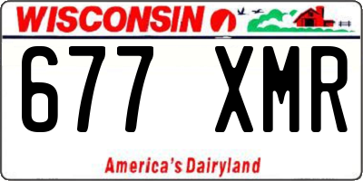 WI license plate 677XMR