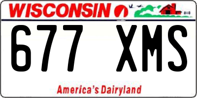 WI license plate 677XMS