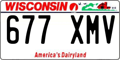 WI license plate 677XMV