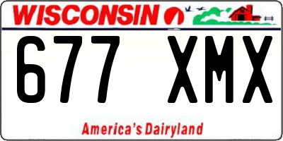 WI license plate 677XMX