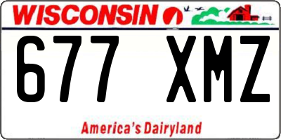 WI license plate 677XMZ