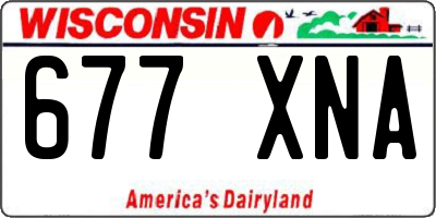 WI license plate 677XNA