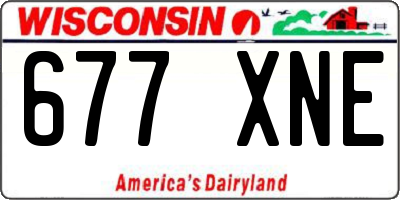 WI license plate 677XNE